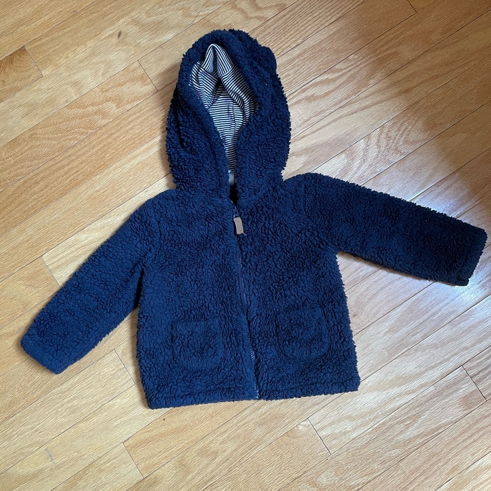 Carter’s Sherpa jacket. 18 months. Navy.